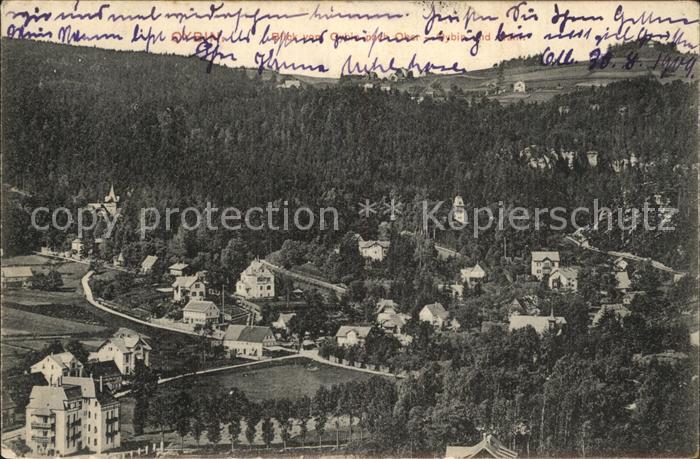 Oybin Sachsen Blick nach Ober Oybin und Hain