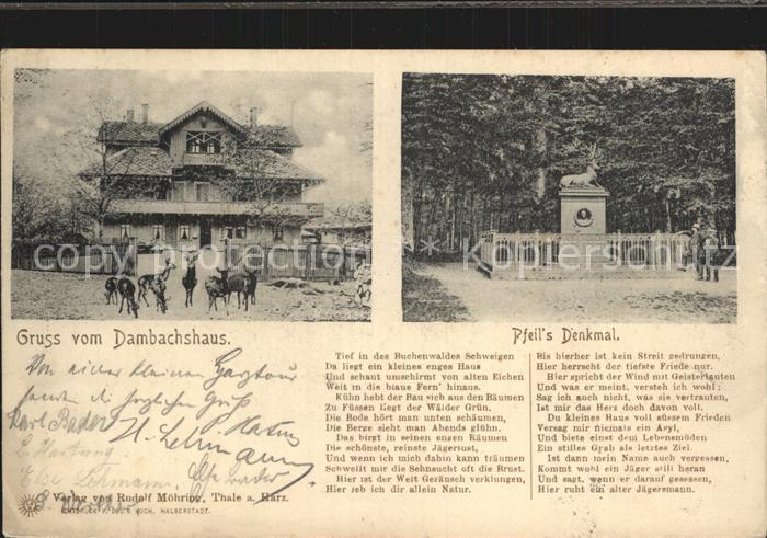 Thale Harz Dambachshaus Pfeils Denkmal