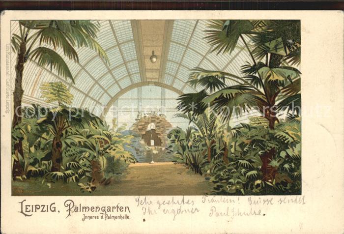 LEIPZIG Sachsen Palmengarten Palmenhalle innen