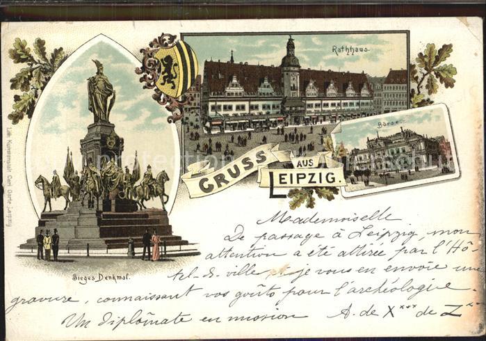LEIPZIG Sachsen Siegesdenkmal Rathaus Boerse