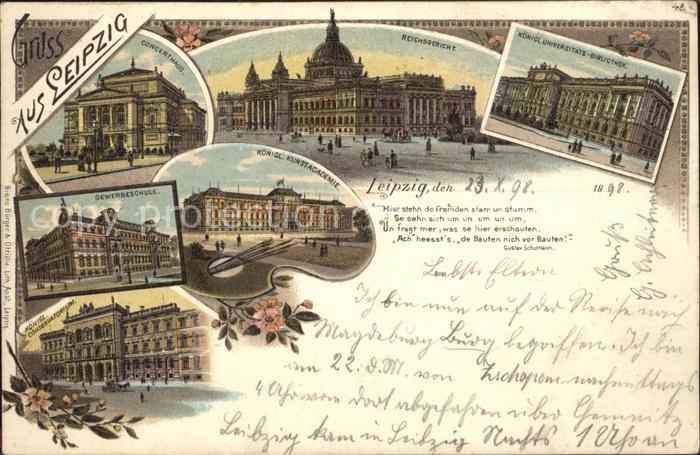 LEIPZIG Sachsen Konzerthaus Gewerbeschule Kunstakademie