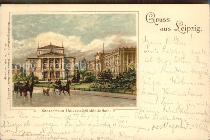 LEIPZIG Sachsen Konzerthaus Universitaetsbibliothek
