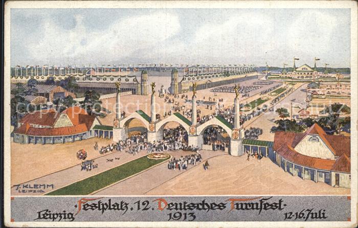 LEIPZIG Sachsen Festplatz 12 Deutsches Turnfet 1913