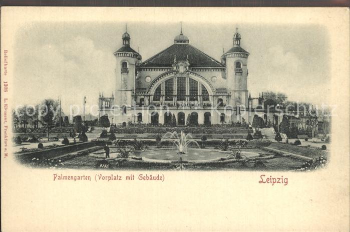 LEIPZIG Sachsen Palmengarten Vorplatz mit Gebaeude