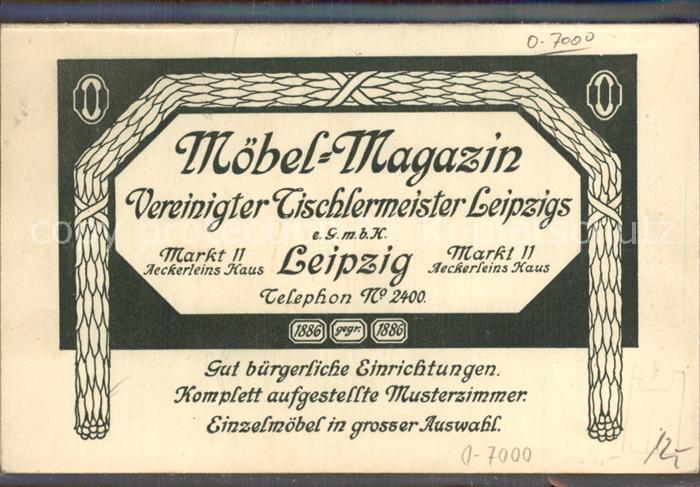 LEIPZIG Sachsen Moebel Magazin Vereinigter Tischlermeister Aufklappkarte