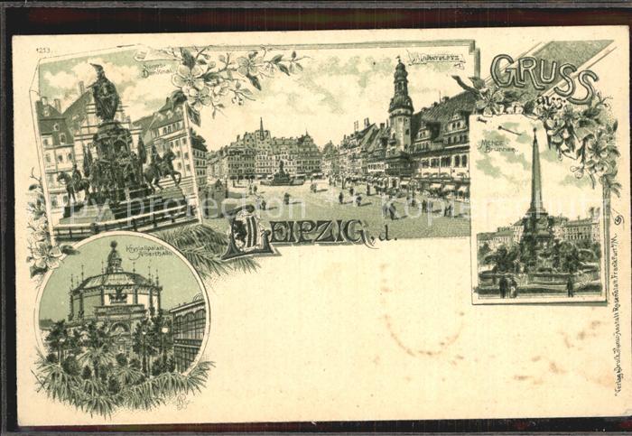 LEIPZIG Sachsen Siegesdenkmal Mendebrunnen Konzerthalle Marktplatz