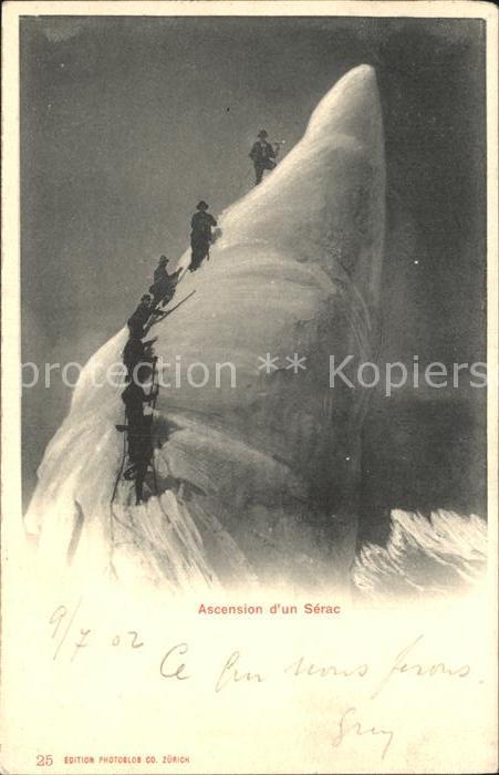 Bergsteigen Klettern Ascension d un Serac
