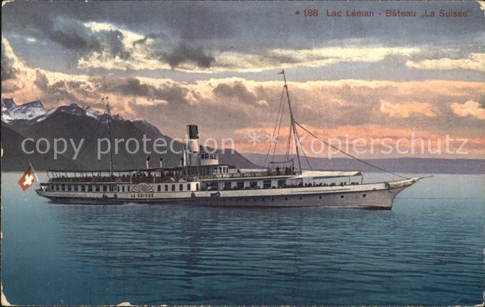 Dampfer Seitenrad Bateau La Suisse Lac Leman