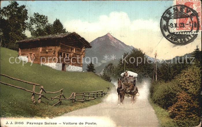 Postkutsche Voiture de Poste Paysage Suisse