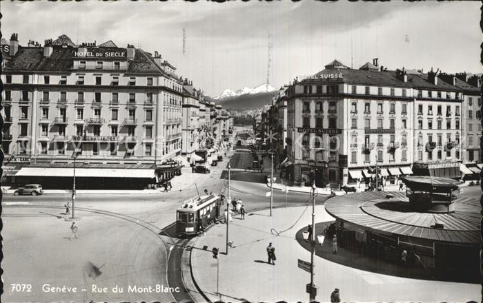 Strassenbahn Geneve Rue du Mont-Blanc
