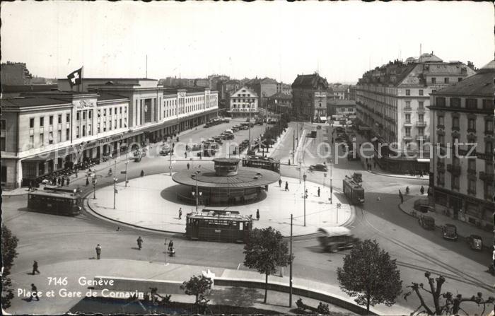 Strassenbahn Geneve Place et Gare de Cornavin