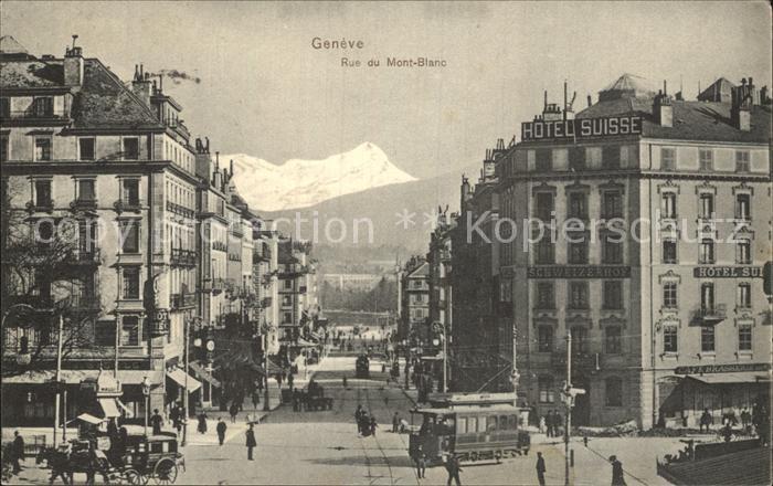 Strassenbahn Geneve Rue du Mont-Blanc