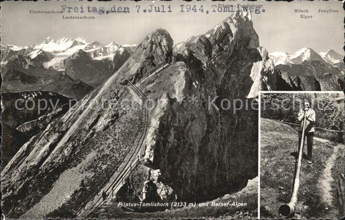 Alphorn Alphornblaeser Pilatus-Tomlishorn Berneralpen
