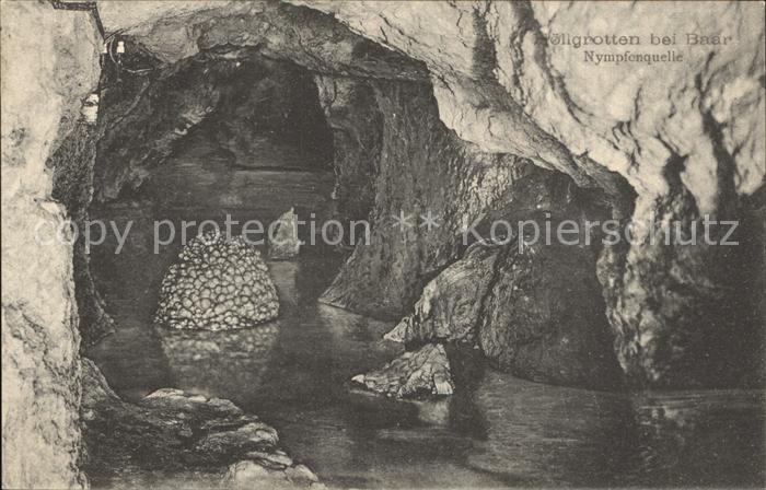 Hoehlen Caves Grottes Höllgrotten Baar Nympfenquelle