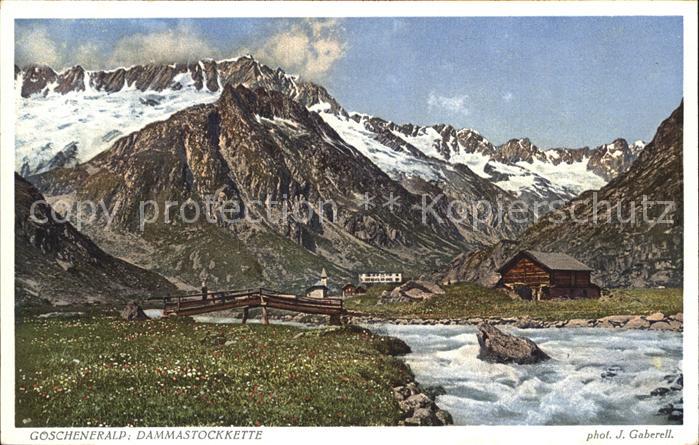 Foto Gaberell J. Nr. 3128a Göscheneralp Dammastockkette