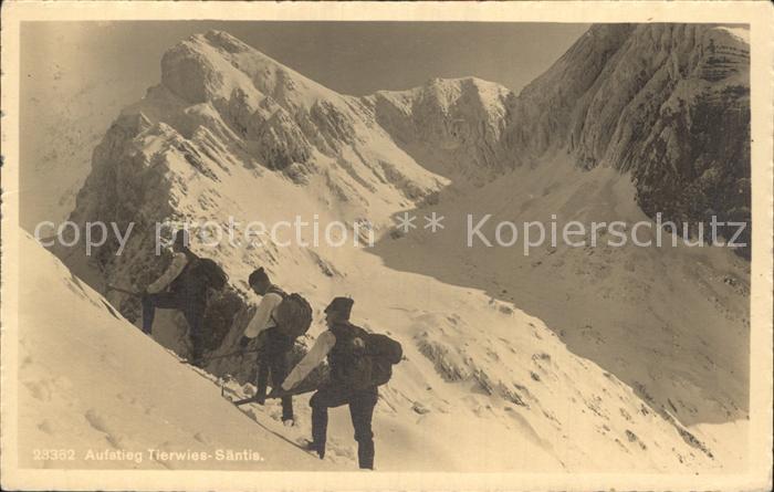 Bergsteigen Klettern Aufstieg Tierwies-Saentis