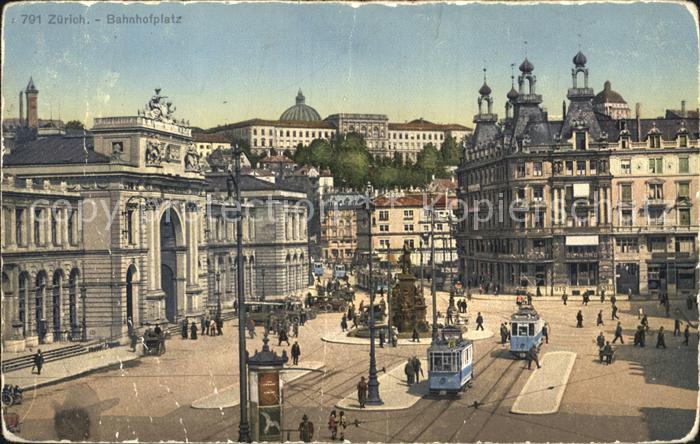 Strassenbahn Zuerich Bahnhofplatz