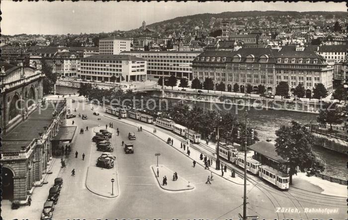 Strassenbahn Zuerich Bhanhofquai