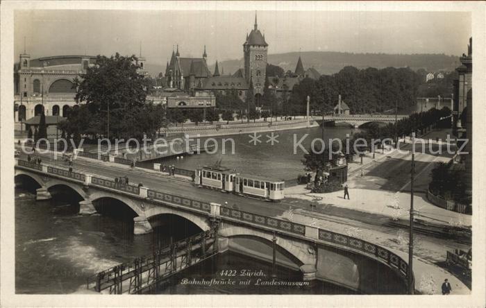 Strassenbahn Zuerich Bahnhofbruecke Landesmuseum