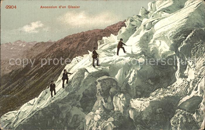 Bergsteigen Klettern Ascension d un Glacier