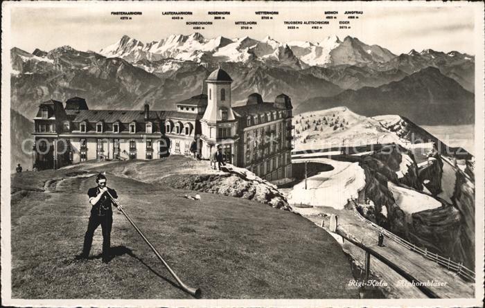 Alphorn Alphornblaeser Rigi-Kulm