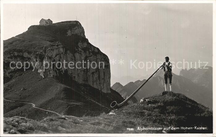 Alphorn Alphornblaeser Hoher-Kasten