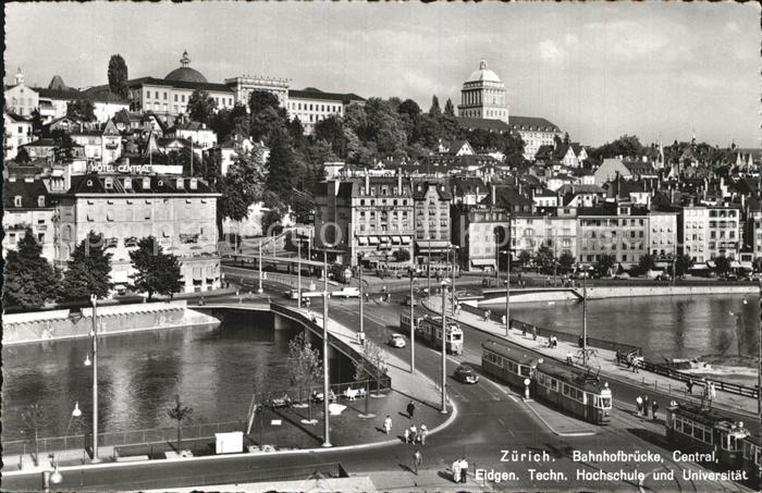 Strassenbahn Zuerich Bahnhofbruecke Central Eidgen Technische Hochschule