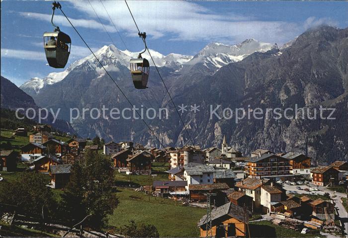 Seilbahn Graechen-Hannigalp Weisshorn Bishorn Barrhoerner