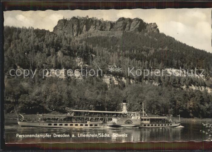 Dampfer Seitenrad Dresden Lilienstein Sächsische Schweiz