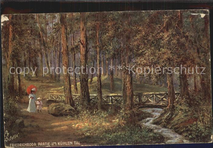 Verlag Tucks Oilette Nr. 649 B Friedrichroda Partie im Kuehlen Tal