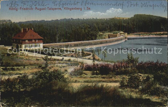 Talsperre Staudamm Koenig-Friedrich-August Klingenberg Sachsen