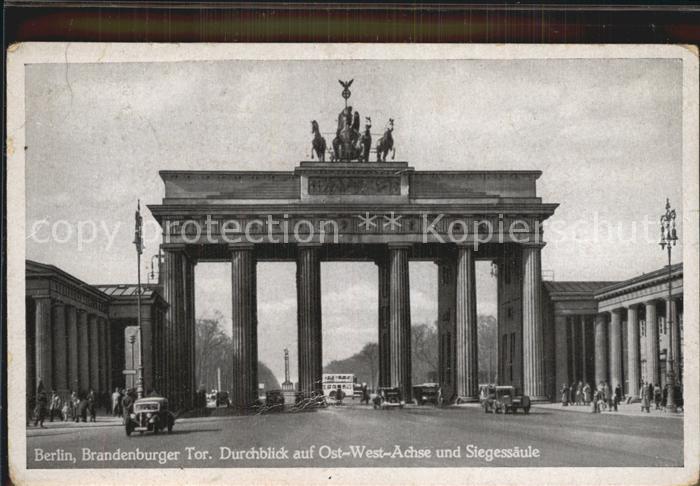 Brandenburgertor Berlin Durchblick Ost-West-Achse Siegessaeule
