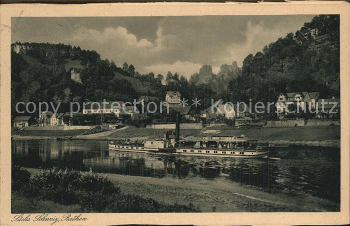 Dampfer Seitenrad Sachsen Rathen