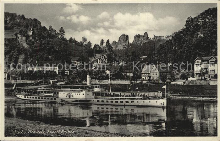 Dampfer Seitenrad Leipzig Rathen