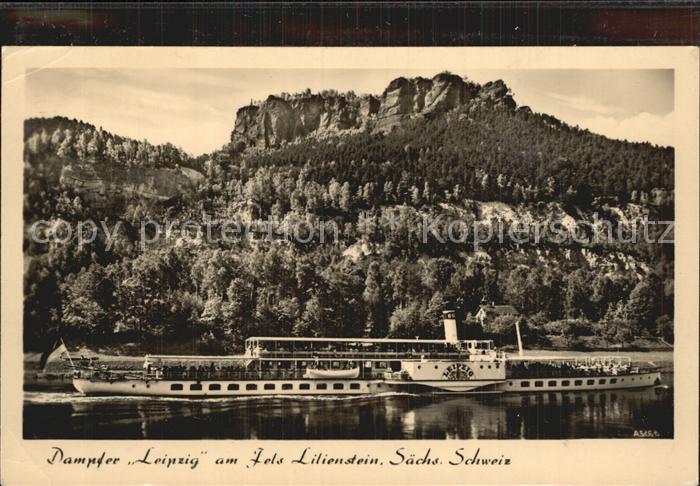 Dampfer Seitenrad Leipzig Fels Lilienstein