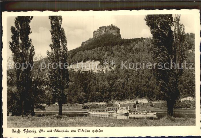 Dampfer Seitenrad Lilienstein Sächsische Schweiz