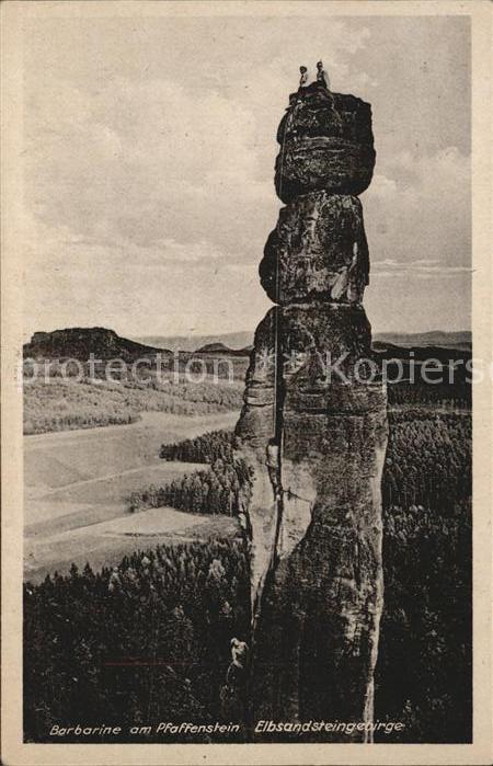 Klettern Bergsteigen Barbarine Pfaffenstein Elbsandsteingebirge