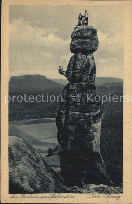Klettern Bergsteigen Barbarine Pfaffenstein