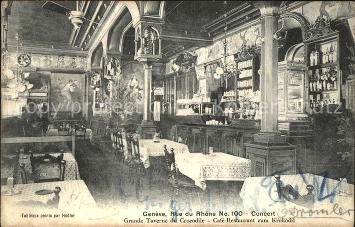 Geneve GE Cafe Restaurant zum Krokodil Innenansicht