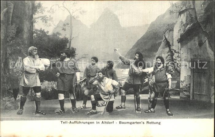 Altdorf UR Tell Auffuehrung Baumgarten`s Rettung
