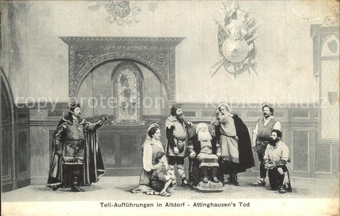 Altdorf UR Tell Auffuehrung Attinghausen's Tod