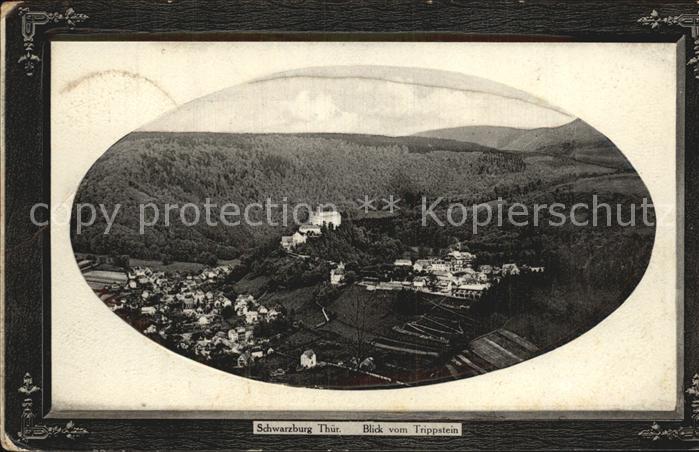 Schwarzburg Thueringer Wald Blick vom Trippstein