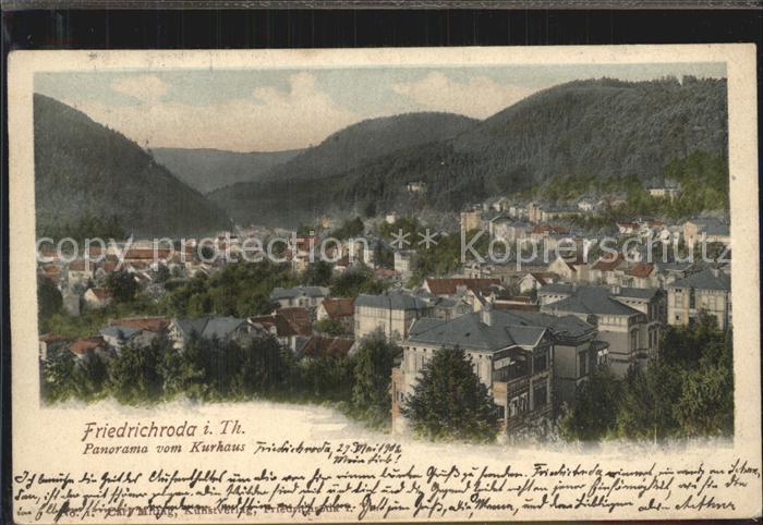 Friedrichroda Panorama vom Kurhaus gesehen