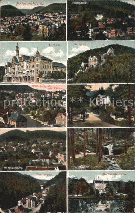 Friedrichroda Kurhaus Wilhelmsfels Teilansicht Villenpartie Gottlob