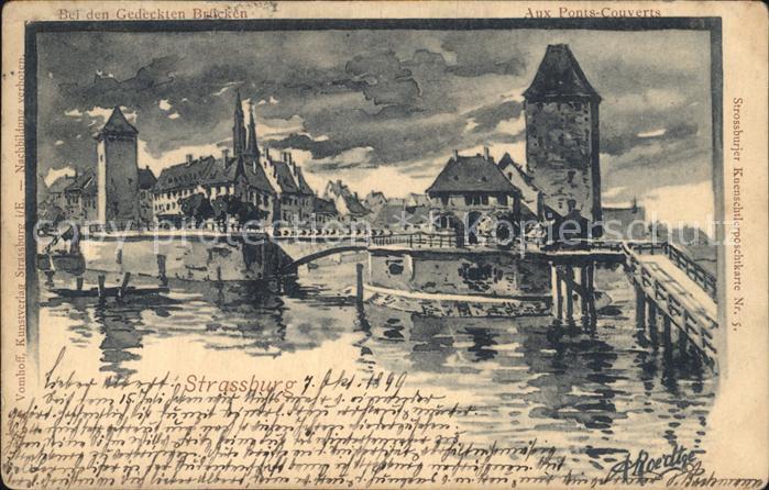 Strassburg Elsass Gedeckte Bruecken