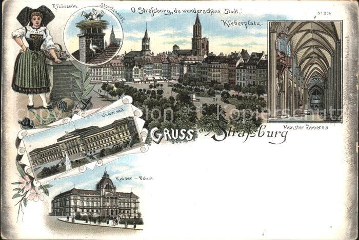 Strassburg Elsass Kleberplatz Storchennest Elsaesserin Kaiserpalast Universitaet