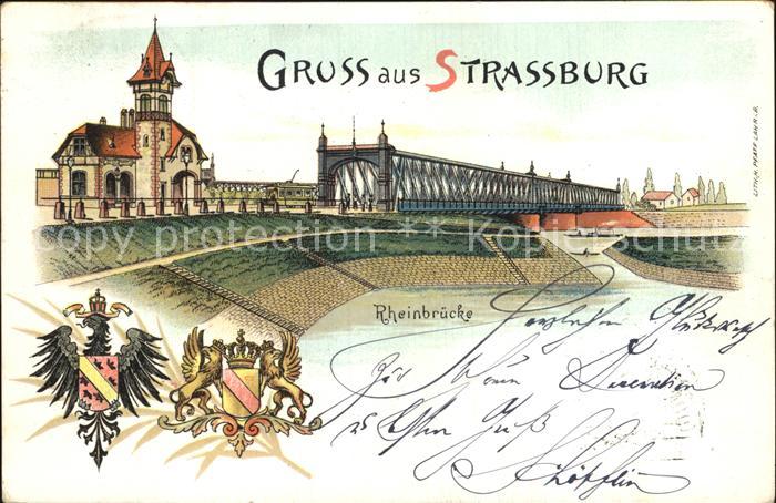 Strassburg Elsass Rheinbruecke