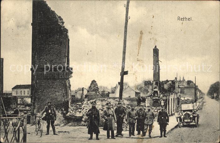 Rethel Ardennes Zerstörter Ort Soldaten