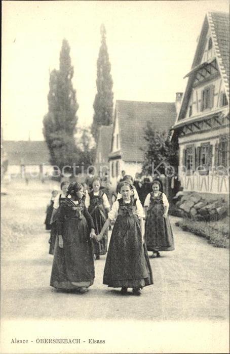 Oberseebach Bas-Rhin Mädchen Trachten Elsass