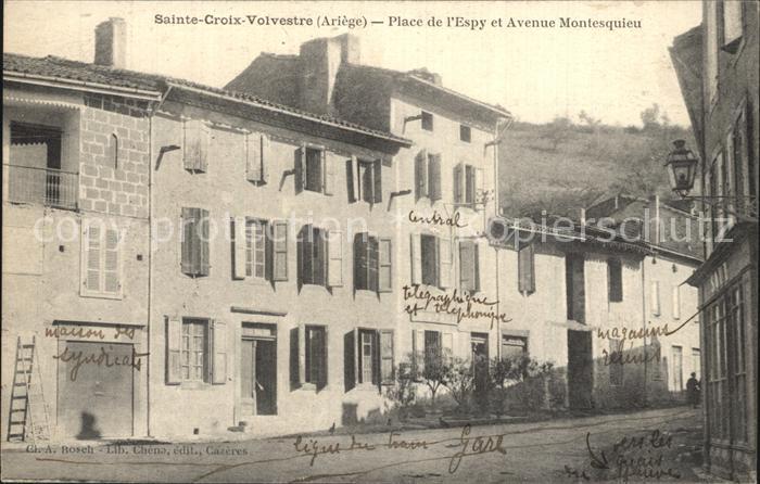 Sainte-Croix-Volvestre Place del Espy Avenue Montesquieu